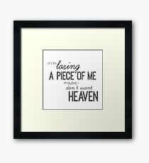 Heaven Lyrics - Troye Sivan Framed Print