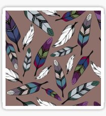 Colorful tribal feathers print. Vector illustration Sticker
