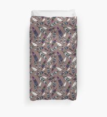 Colorful tribal feathers print. Vector illustration Duvet Cover