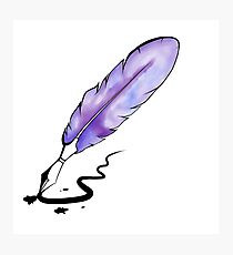Watercolor Quill Pen Photographic Print