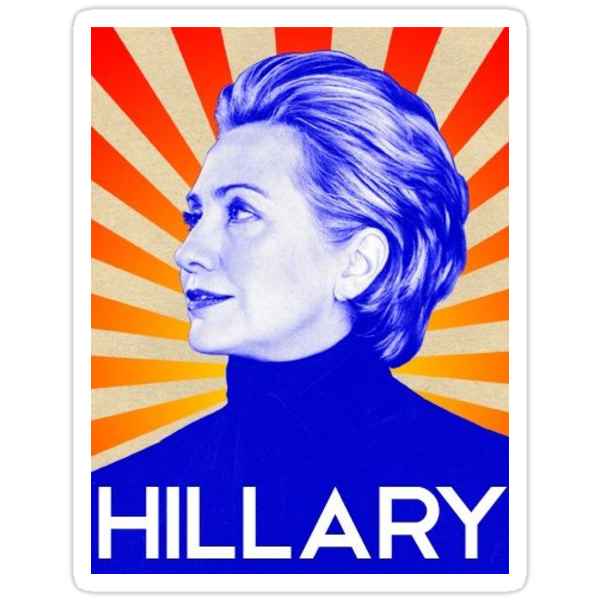 "Hillary" Stickers by rosiestelling Redbubble