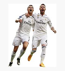 Cristiano Ronaldo Sergio Ramos Real Madrid Photographic Print