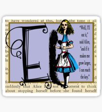 Alice in Wonderland and Through the Looking Glass Alphabet E Sticker