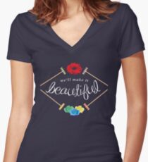Make It Beautiful — Heathers: the Musical Women's Fitted V-Neck T-Shirt