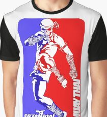 muay thai skull thailand martial art sport logo badge sticker shirt Graphic T-Shirt