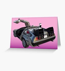 Delorean Greeting Card