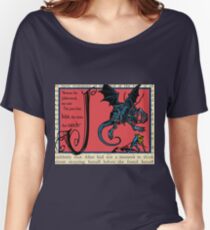 Alice in Wonderland and Through the Looking Glass Alphabet J Women's Relaxed Fit T-Shirt