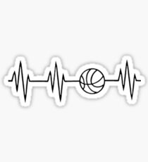 basketball heart beat Sticker