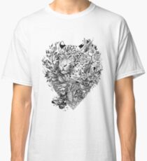 black and white Jungle Leopard Classic T-Shirt
