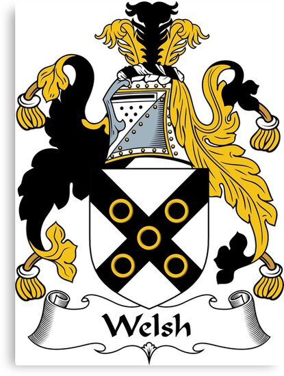 Welsh Coat Of Arms Family Crest