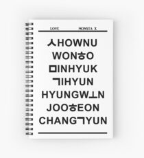 love monsta x white Spiral Notebook