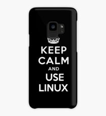 Keep Calm and You Linux T-Shirt Case/Skin for Samsung Galaxy