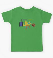 Yellow Critters vs Block Headed Folk Kids Tee