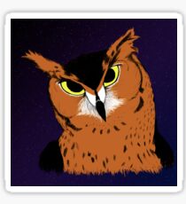 Great Horned Owl - Stars Sticker