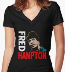 FRED HAMPTON Women's Fitted V-Neck T-Shirt