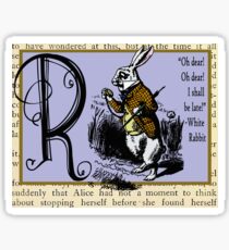Alice in Wonderland and Through the Looking Glass Alphabet R Sticker