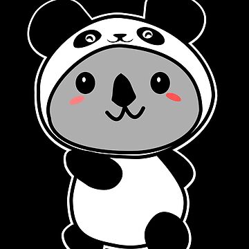 Cute Koala in Panda Suit Sticker for Sale by merchloh128