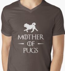 Mother of Pugs - White Men's V-Neck T-Shirt