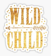 WILD CHILD in gold foil (image) Sticker