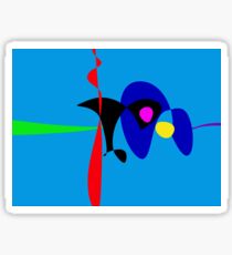 Abstract Expressionism Simple Digital Art Sticker