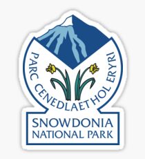 Snowdonia National Park Sign, Wales, UK Sticker