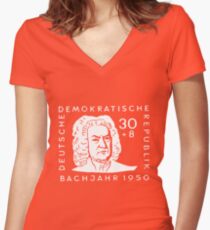 Johann Sebastian Bach (Bachjahr 1950) Women's Fitted V-Neck T-Shirt