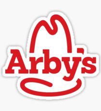 arbys logo die cut Sticker
