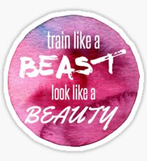 Beauty/Beast Workout Sticker