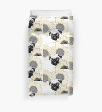 Funda nórdica Pug en girasoles