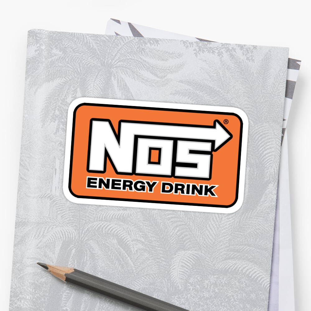 "NOS Energy Drink Logo" Sticker by CrowValley Redbubble