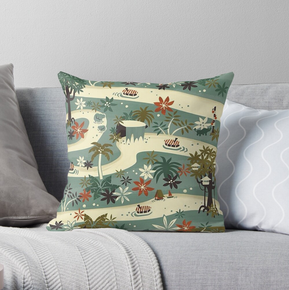 Jungle Cruise Throw Pillow