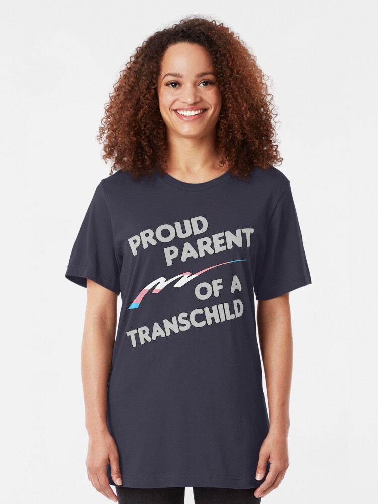 T-shirt ajusté ''Fier, trans, enfant, parent' : autre vue