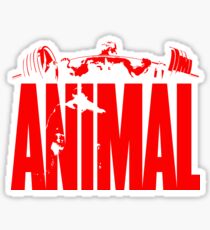 animal, fitness, muscle, strong, bodybuilding, logo, symbol, nutrition, vitamin, booster, barbell, club. Sticker