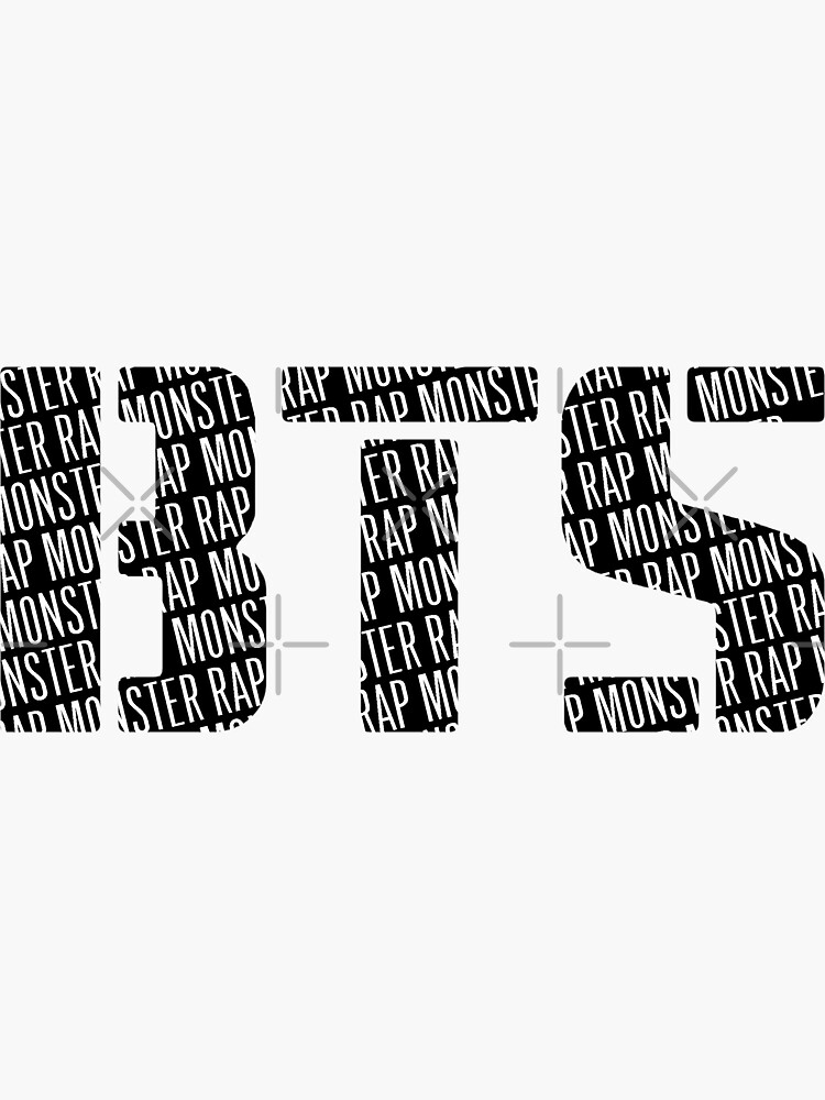 "BTS/Bangtan Boys Logo/Font + Rap Monster" Sticker by PaolaAzeneth