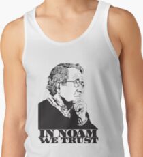 In Noam We Trust - Noam Chomsky Design - Liberal Activist, Author, Professor - Gift for Liberal and Political Science Majors Men's Tank Top