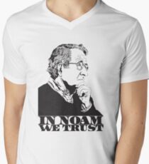 In Noam We Trust - Noam Chomsky Design - Liberal Activist, Author, Professor - Gift for Liberal and Political Science Majors Men's V-Neck T-Shirt