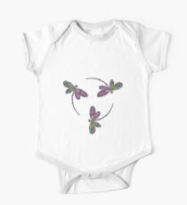 Neon Trinity Dragonflies One Piece - Short Sleeve