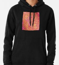 Pink und Gold Barock Blumenmuster Hoodie