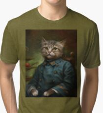 The Hermitage Court Confectioner Apprentice Cat Tri-blend T-Shirt