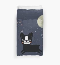 Funda nórdica Boston Terrier en el espacio