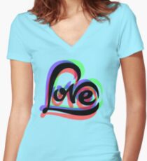 Love Women's Fitted V-Neck T-Shirt