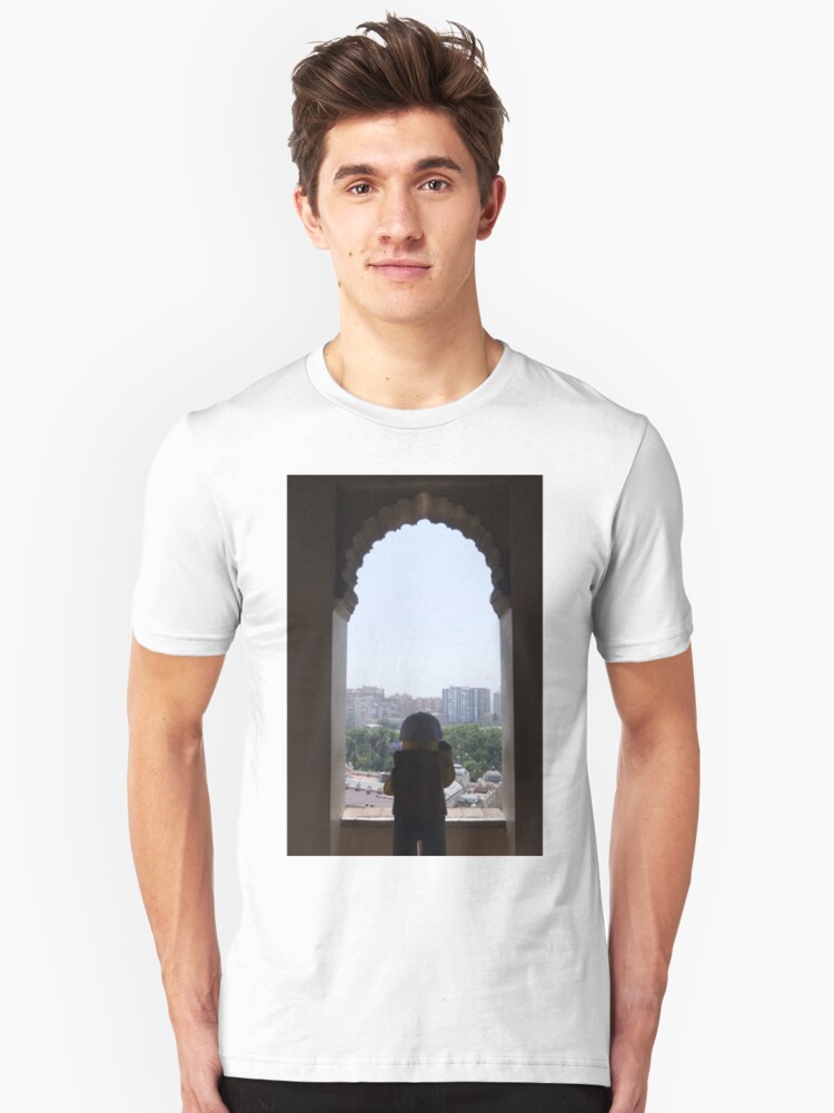The Lego Backpacker At Malaga Castle T Shirt By Legobackpacker