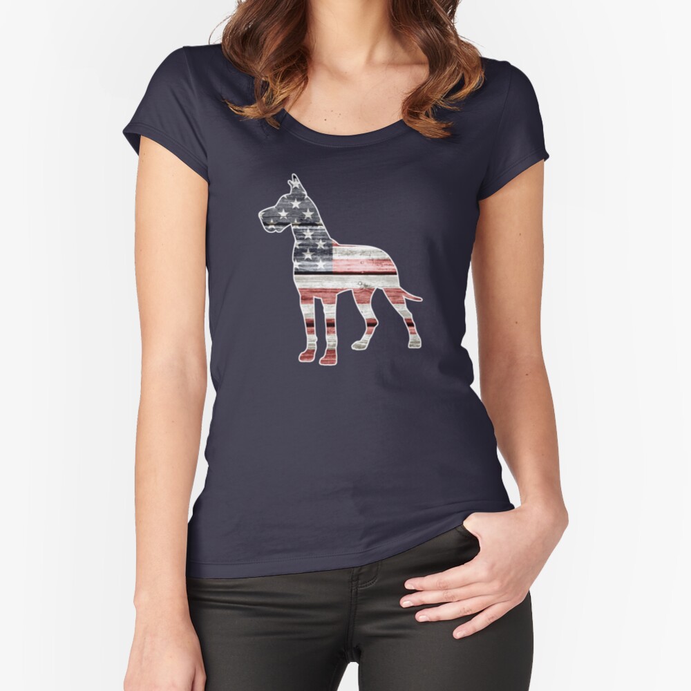 Patriotic Great Dane Fitted Scoop T-Shirt