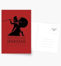 Nur die Harten und Starken können sich Spartaner nennen. Postkarten