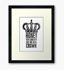 In A Crown Framed Print