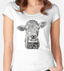 Stolen Lives. Stolen Milk. Women's Fitted Scoop T-Shirt