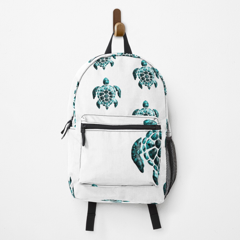 Sea Turtles - Abstract Maori Nature & Conservation Art on a backpack