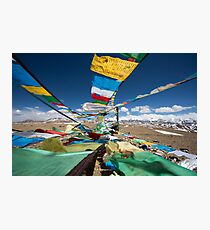 Praying flags in Tibet Photographic Print