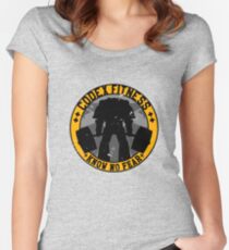 Know No Fear (large badge) Women's Fitted Scoop T-Shirt