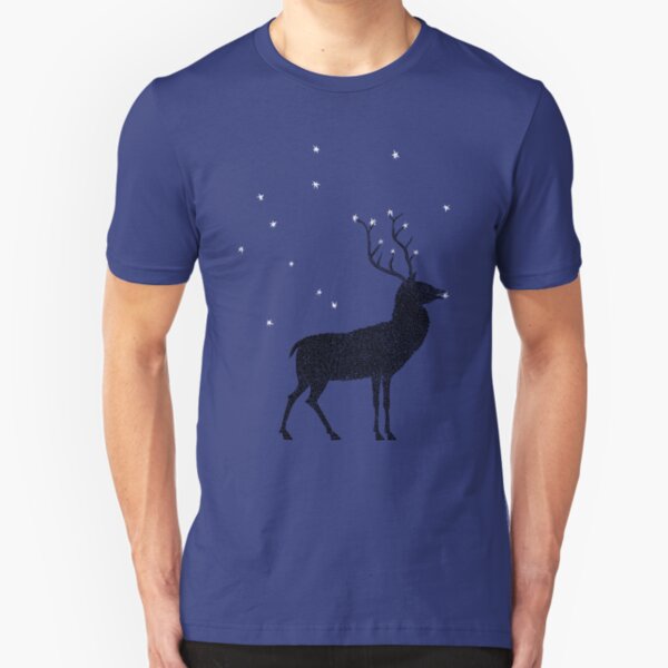 Deer 2 Buck Antlers Nature Full Moon Animal Venison Hunt In Men/'s V-Neck T-Shirt
